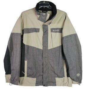 Columbia Sportswear Interchange Men Size XL Full Zip Omni-Tech Nylon Jacket READ